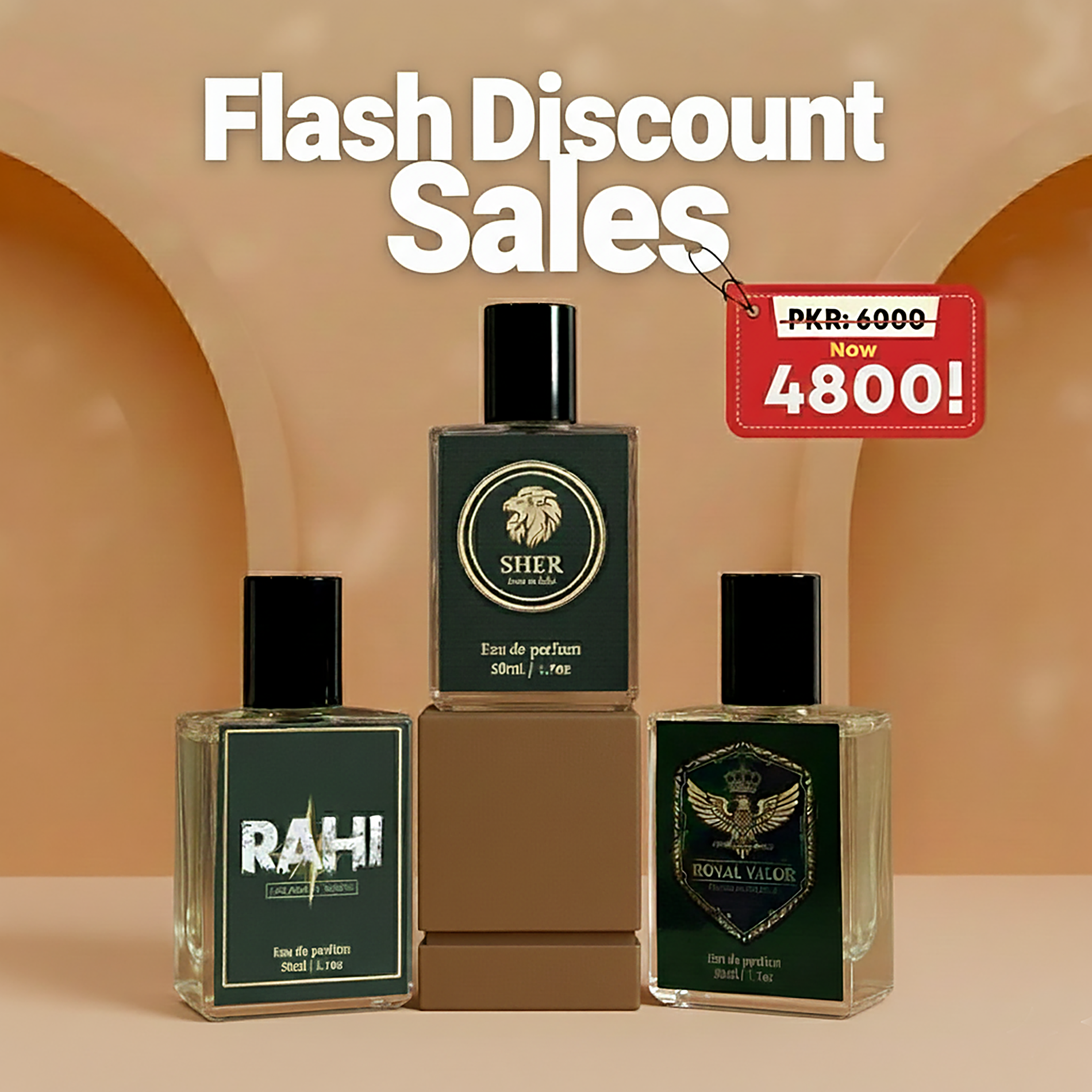 Flash discount sales for men 3 Perfume Sher | Rahi | Royal Valor